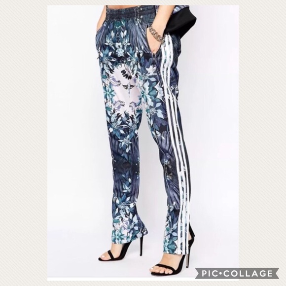 adidas floral track pants